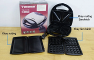 Máy Nướng, Kẹp Bánh Đa Năng 3in1 Tiross TS513