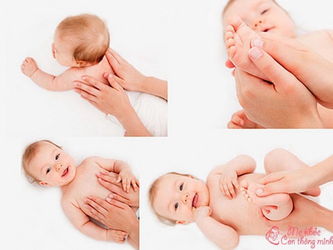 Cách mát xa cho trẻ sơ sinh giúp bé ăn ngon, ngủ ngoan