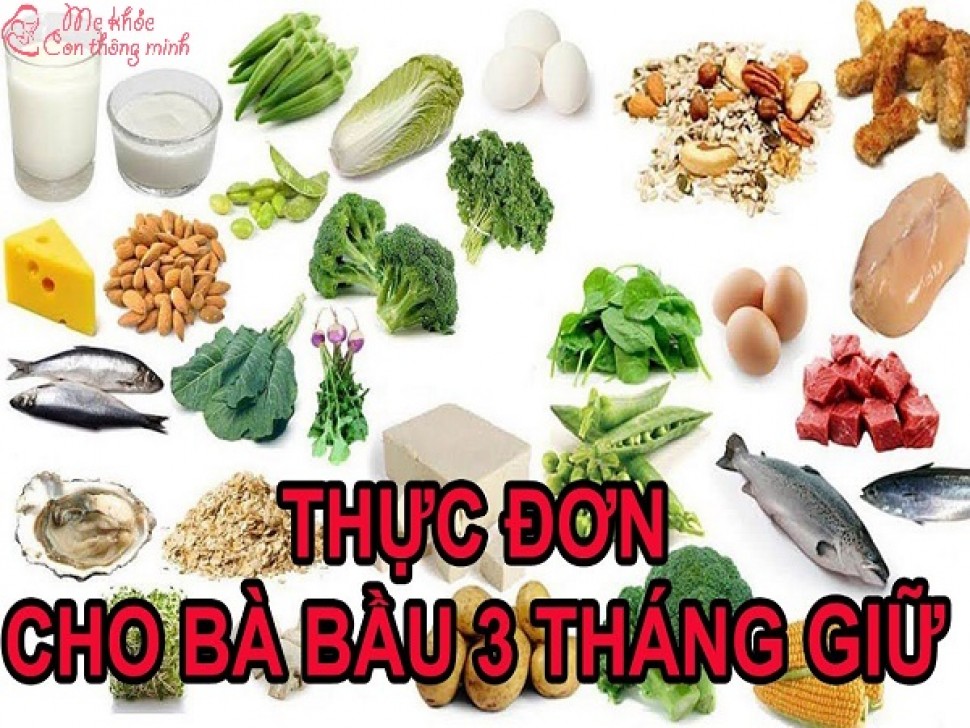 Gợi ý mẫu thực đơn NGON – BỔ - RẺ cho bà bầu 3 tháng giữa