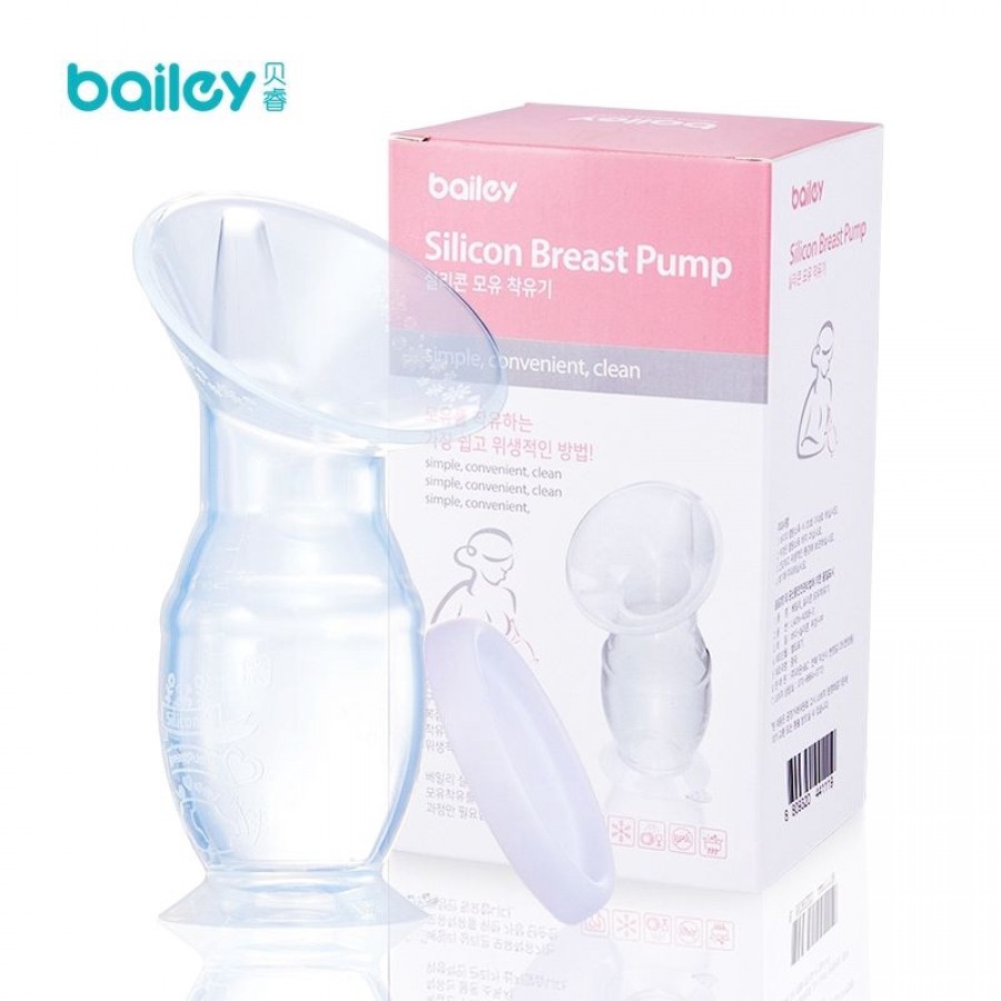 Cốc Hứng Sữa Silicone Bailey Hàn Quốc