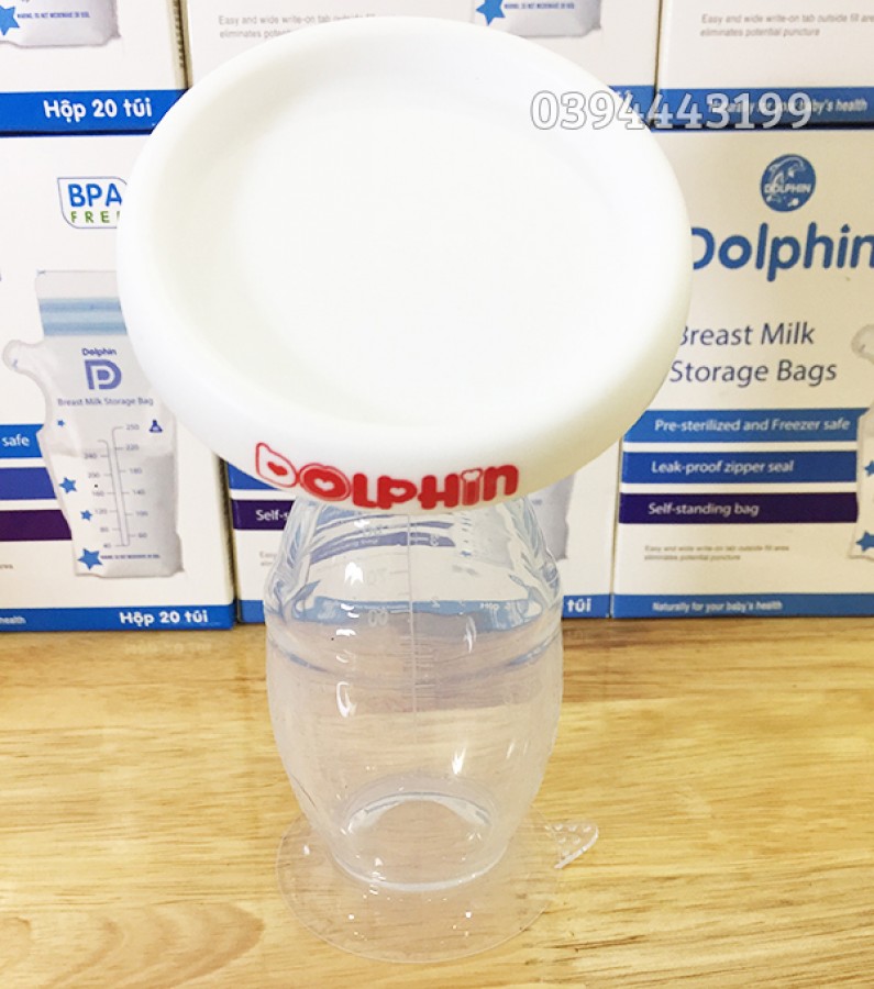 Cốc Hứng Sữa Silicone Dolphin