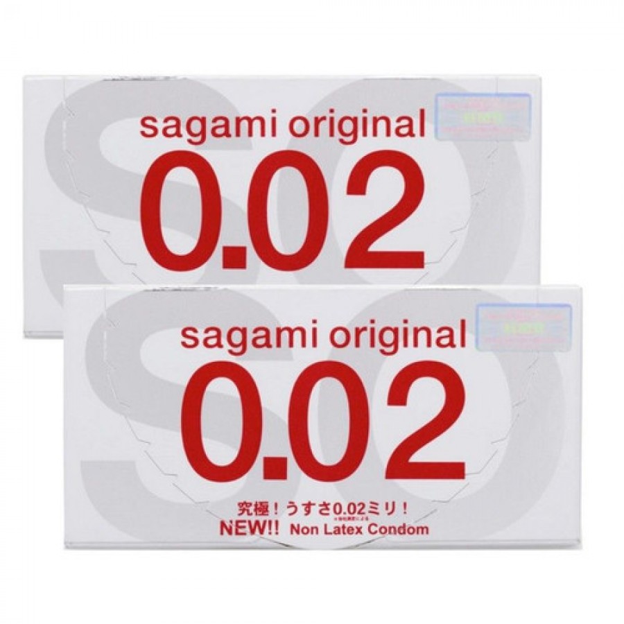 Bao Cao Su Siêu Mỏng Cao Cấp  Sagami 0.02 Hộp Lớn 12 Cái