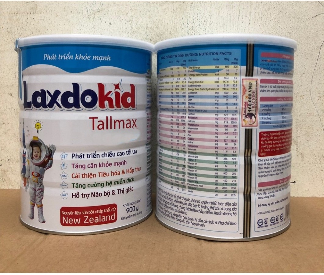Sữa Laxdokid Tallmax 900g Dành Cho Trẻ Từ 1- 10 Tuổi