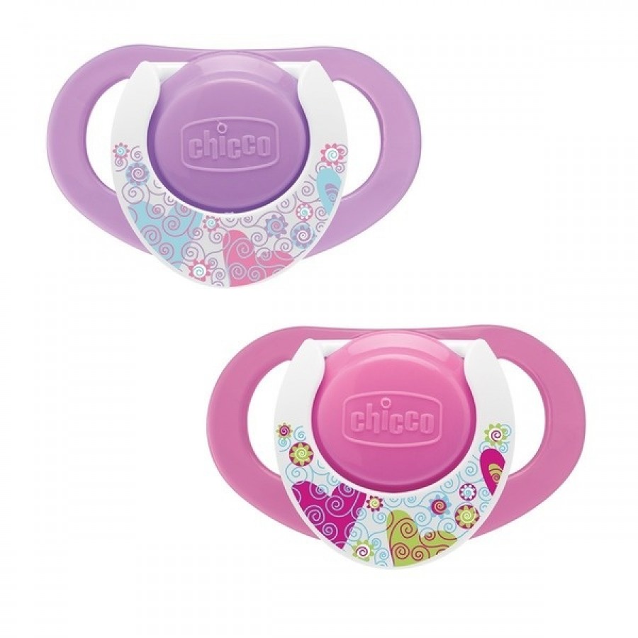 Bộ 2 Ty Ngậm Silicon Chicco Physio Compact