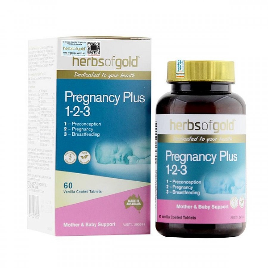 Viên Uống Herbs Of Gold Pregnancy Plus 1-2-3 Cho Mẹ Bầu Và Sau Sinh