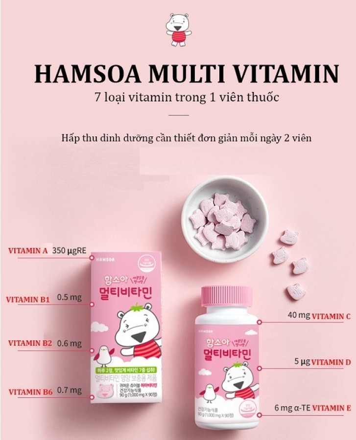 Vitamin Tổng Hợp Hamsoa Hàn Quốc Cho Bé Trên 12 Tháng Tuổi