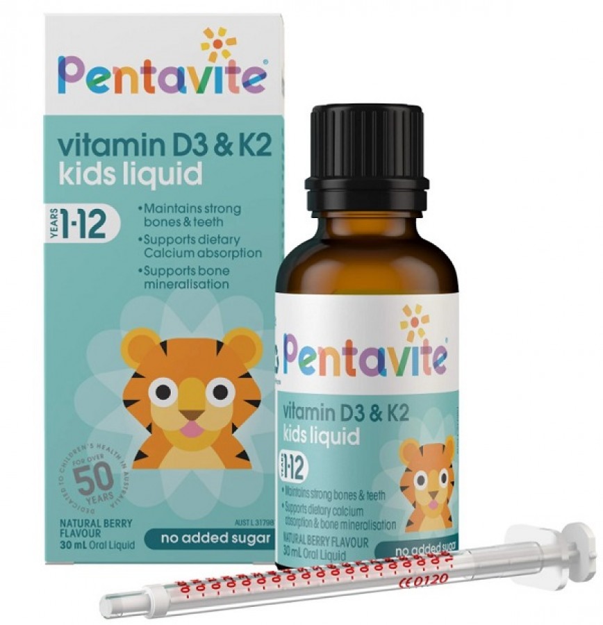 Siro Vitamin D & K2 Pentavite Cho Răng Và Xương Bé Chắc Khỏe