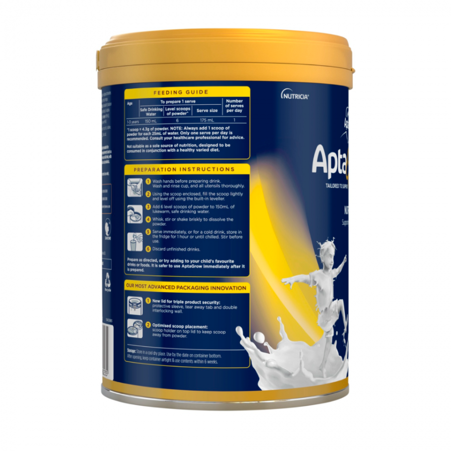 Sữa Aptamil AptaGrow Nutrient-Dense 1+ Cho Bé Từ 1-3 Tuổi