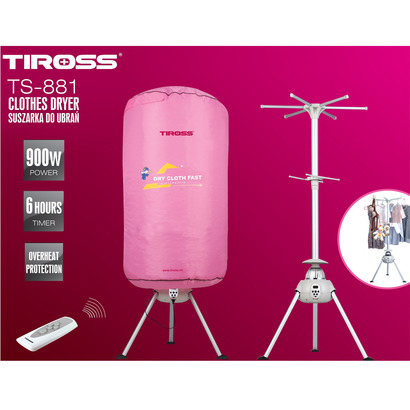 Máy sấy quần áo Tiross TS-881 (có điều khiển từ xa), Máy sấy quần áo Tiross TS-881, Máy sấy quần áo Tiross TS881