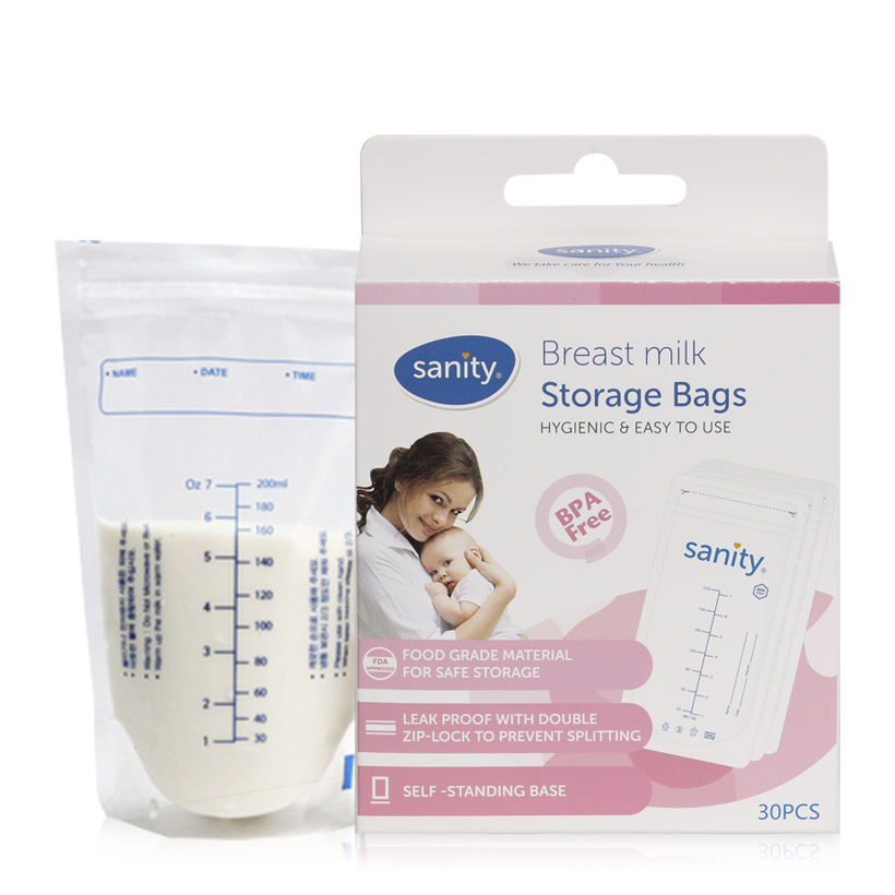 breastmilk storage bags, Túi Trữ Sữa Sanity, hộp 30 Túi trữ sữa Sanity, túi trữ sữa breastmilk storage bags