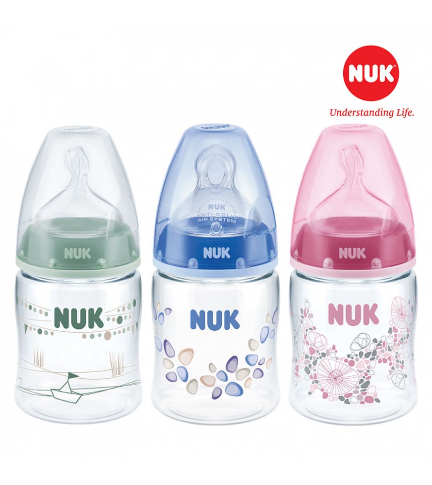 Bình Sữa Nuk Premium Choice+ Nhựa PA Cổ Rộng Núm Ti S1-M, Bình Sữa Nuk Premium Choice+