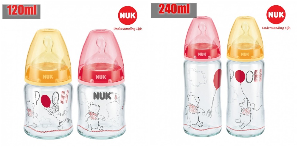 Bình sữa Nuk Premium Choice+ Thuỷ Tinh Cổ Rộng Núm Ti S1-M Disney, Bình sữa Nuk Premium Choice+ Cổ Rộng