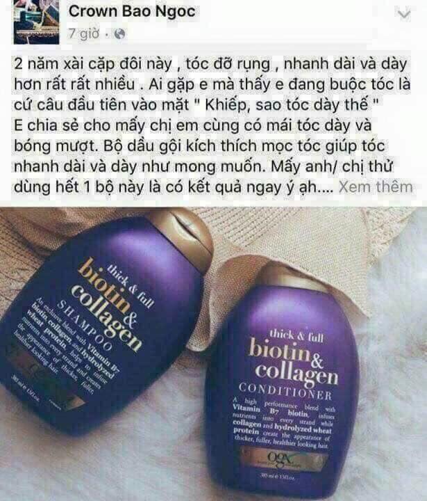 dầu gội biotin & collagen ogx, dầu gội biotin & collagen ogx 385ml, dầu gội ogx biotin & collagen review, dầu gội ogx biotin & collagen shampoo 385ml