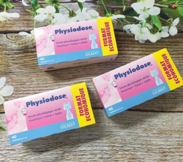 Nước Muối Sinh Lý Physiodose Gilbert Cho Bé, nước muối sinh lý pháp, Nước muối sinh lý Physiodose Gilbert có tốt không
