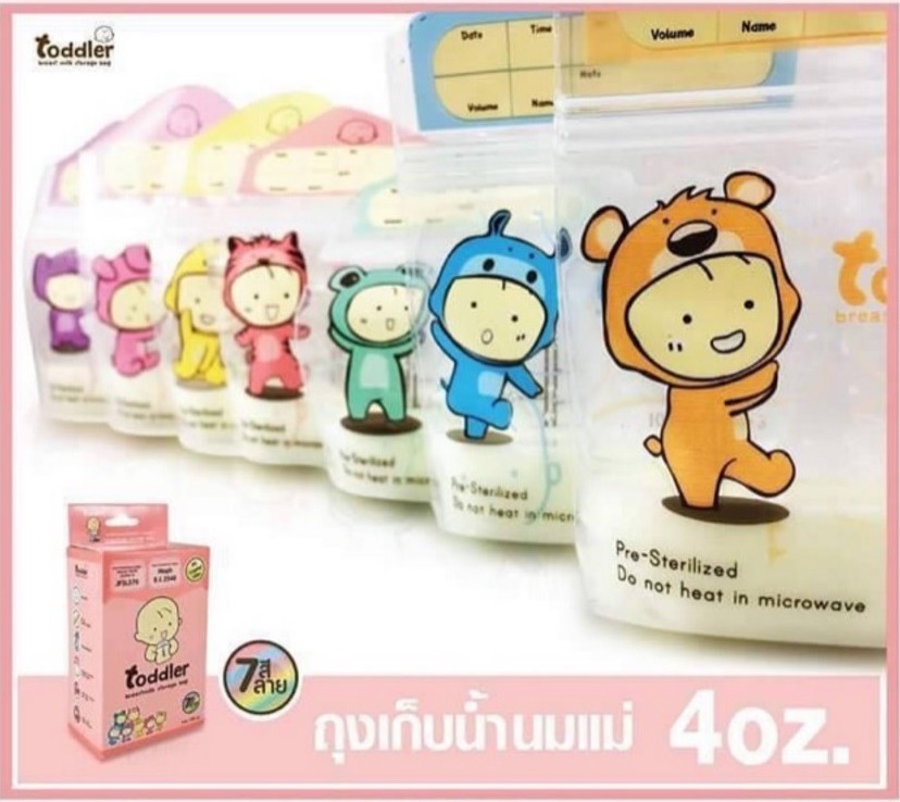Túi trữ sữa mẹ Toddler Thái Lan, Túi trữ sữa 120ml Toddler,
