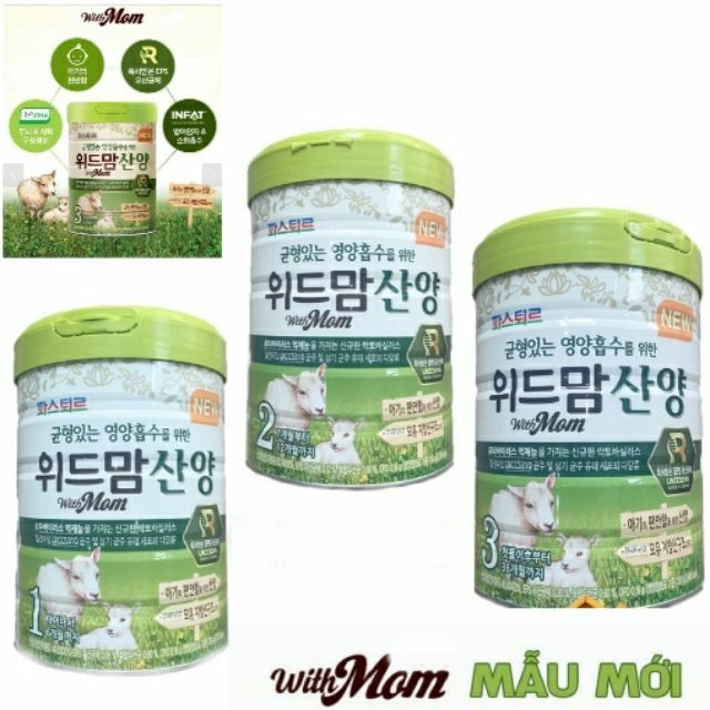 Sữa dê Whith Mom Hàn Quốc, Sữa dê Whith Mom Hàn Quốc cho bé, Sữa dê Whith Mom Hàn Quốc 750g