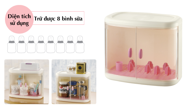 Tủ úp bình sữa mini Richell Nhật Bản, Tủ úp bình sữa mini Richell