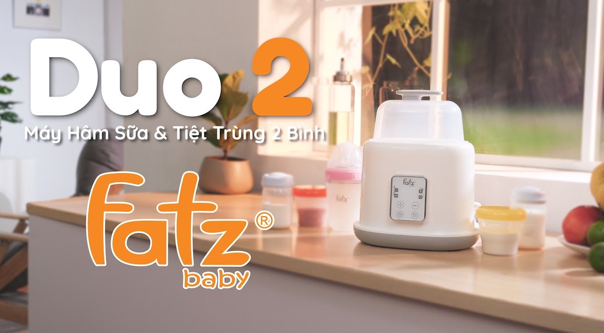 Máy hâm sữa tiệt trùng 2 bình Fatzbaby Duo2 FB3223SL