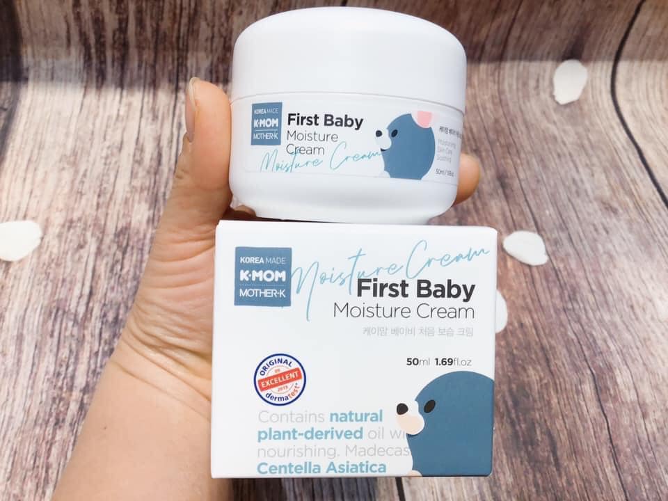 Kem hỗ trợ dưỡng ẩm hữu cơ K-Mom, Kem dưỡng ẩm First Baby Moisture Cream K-Mom, 