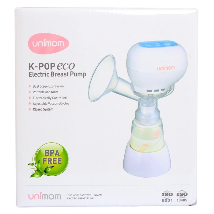 Máy Hút Sữa Điện Đơn Unimom K-Pop Eco (Hàn Quốc) Xanh, máy hút sữa điện đơn unimom kpop, máy hút sữa điện đơn kpop-eco unimom, 