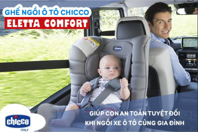 Ghế ngồi ô tô Chicco Eletta Comfort cho bé từ sơ sinh