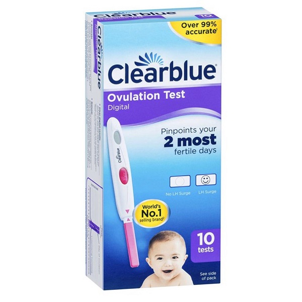 que thử rụng trứng clearblue, que thử rụng trứng điện tử clearblue, cách dùng que thử rụng trứng clearblue