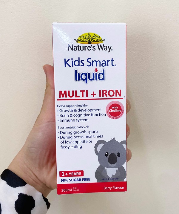Nature’s Way Kids Smart Multi Iron Liquid, Kids Smart Multi Iron Liquid, cách dùng Kids Smart Multi Iron Liquid, Kids Smart Multi Iron Liquid review