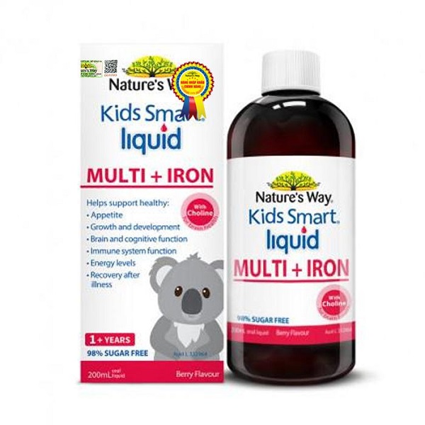 Nature’s Way Kids Smart Multi Iron Liquid, Kids Smart Multi Iron Liquid, cách dùng Kids Smart Multi Iron Liquid, Kids Smart Multi Iron Liquid review