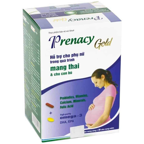 prenacy gold, viên uống pregnancy gold cho bà bầu, thuốc prenacy gold có tác dụng gì, cách dùng prenacy gold