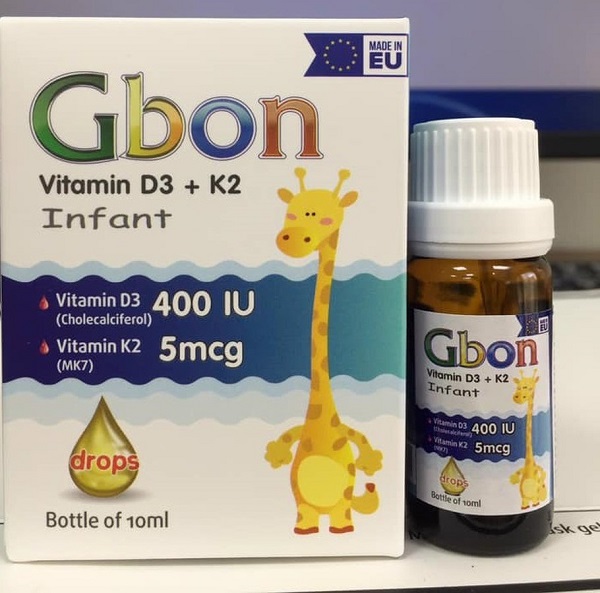 Vitamin D3 K2 Gbon, cách dùng vitamin D3 K2 Gbon, cách sử dụng vitamin D3 K2 Gbon, giá bán vitamin D3 K2 Gbon,  vitamin D3 K2 Gbon có tốt không