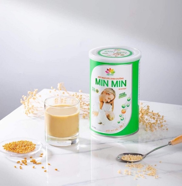 bột ngũ cốc Min Min, bột ngũ cốc lợi sữa Min Min, bột ngũ cốc lợi sữa Min Min 30 loại hạt