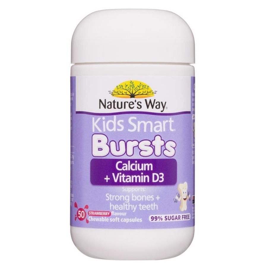 Kẹo dẻo Natures Way Kids Smart Calcium + Vitamin D3 mẫu mới
