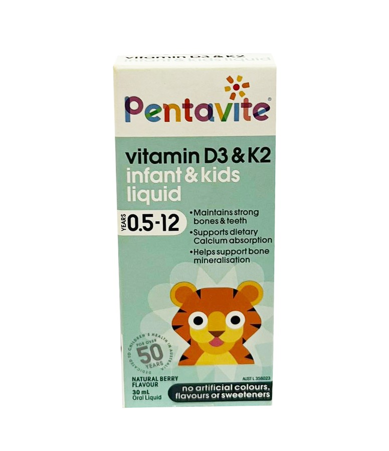 Siro Vitamin D & K2 Pentavite 30ml mẫu mới