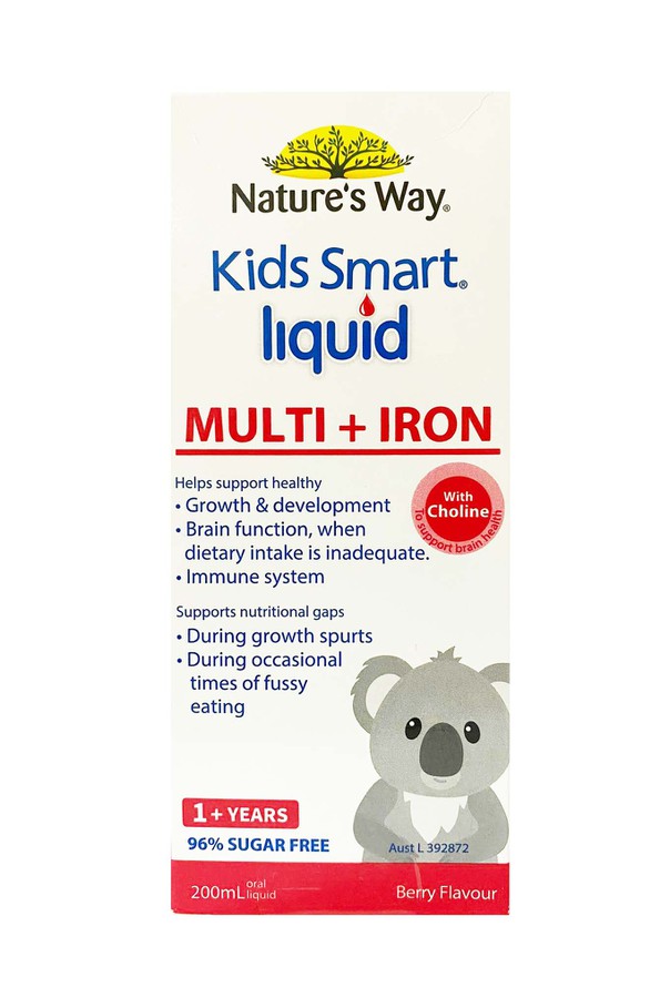 Nature’s Way Kids Smart Multi Iron Liquid hỗ trợ tăng đề kháng cho bé từ 1 tuổi