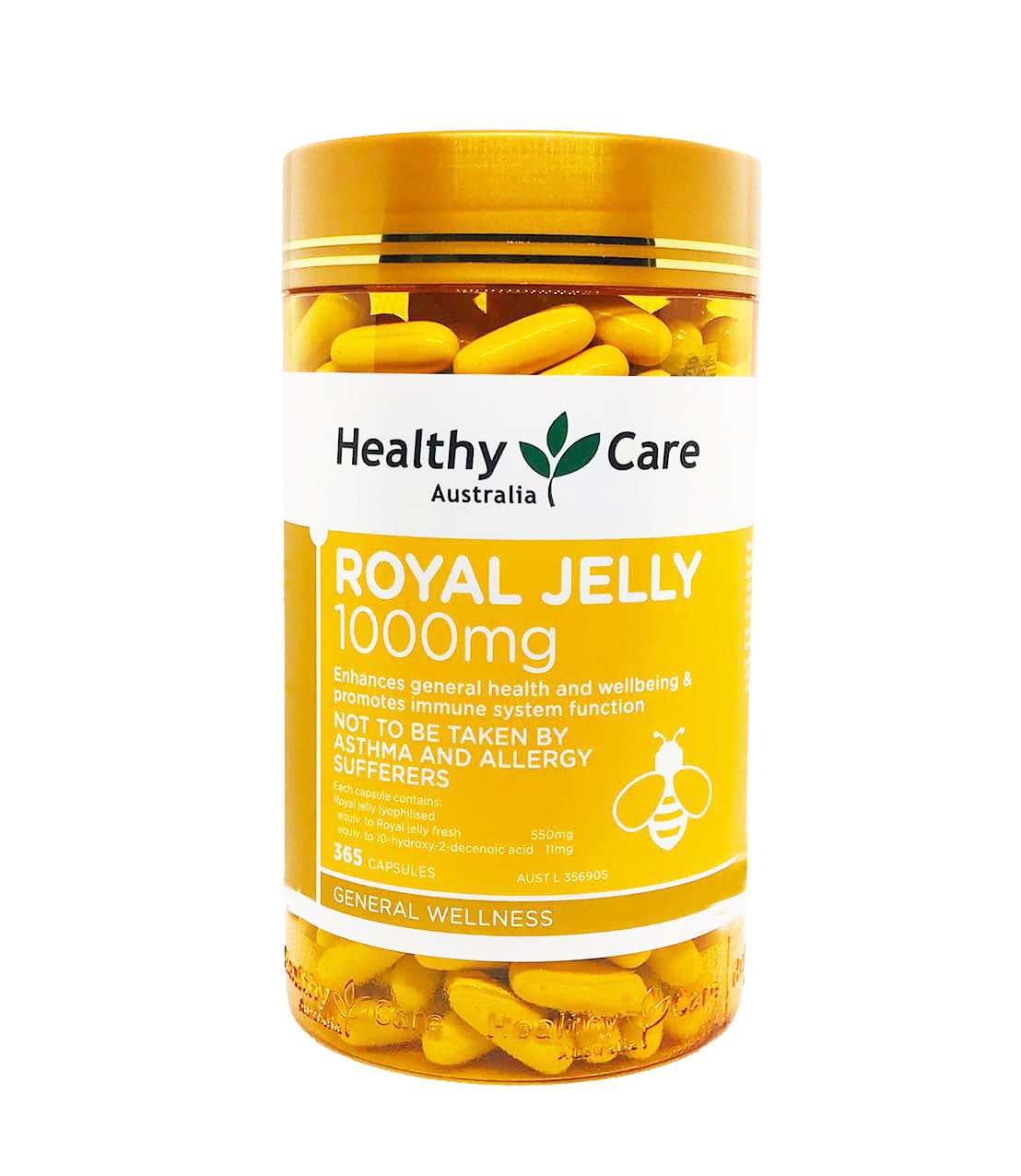Sữa ong chúa Royal Jelly 1000mg – Healthy Care Úc mẫu mới