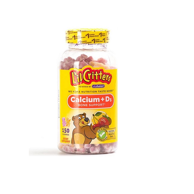 Kẹo dẻo L'il Critters Canxi Và Vitamin D3 hỗ trợ phát triển chiều cao