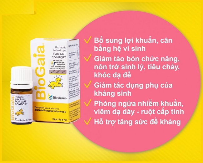 Trẻ có thể sử dụng men Biogaia hỗ trợ tiêu hóa hàng ngày