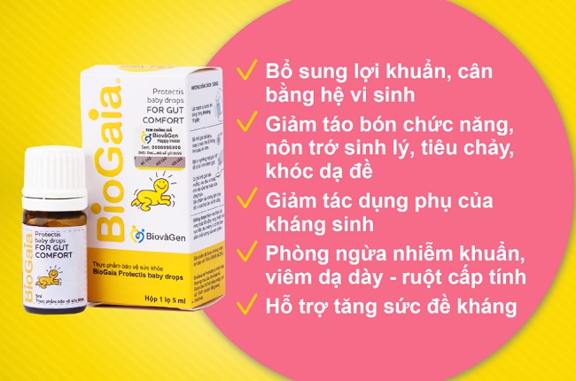 Biogaia cho trẻ sơ sinh có tác dụng gì