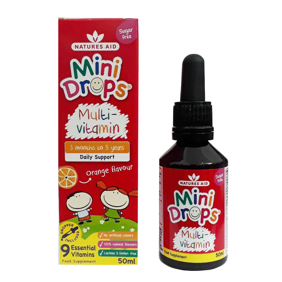 Vitamin cho bé biếng ăn Multi Vitamin Drop Natures Aid